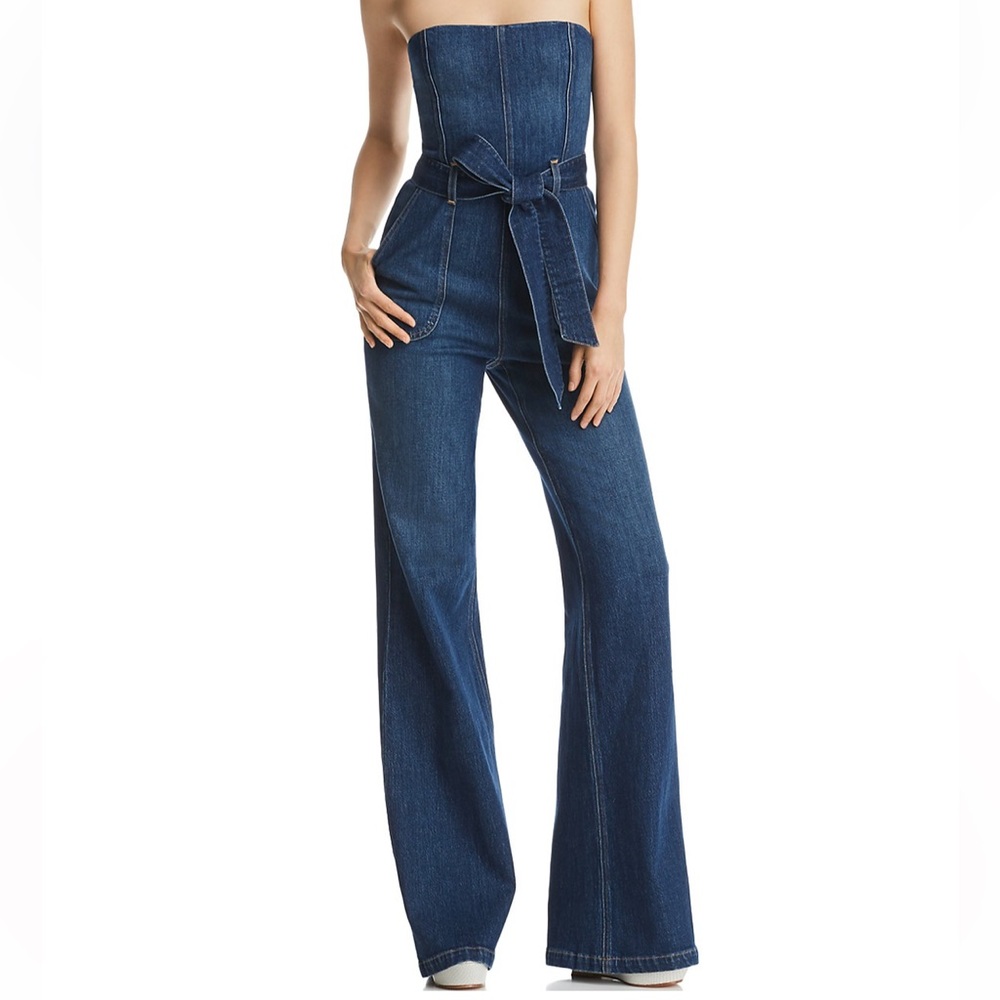 Alice + Olivia Blue Denim Jumpsuit